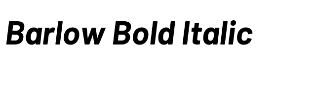 Barlow Bold Italic font preview