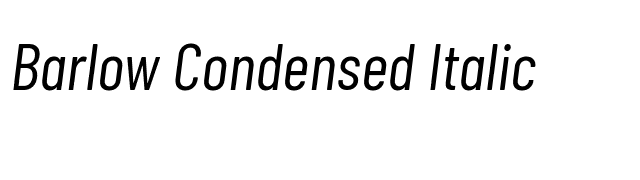 Barlow Condensed Italic font preview