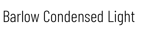 Barlow Condensed Light font preview