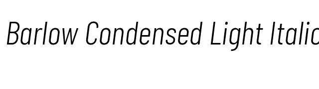 Barlow Condensed Light Italic font preview