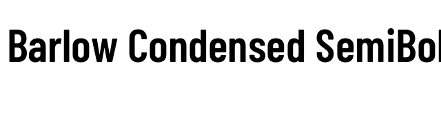 Barlow Condensed SemiBold font preview