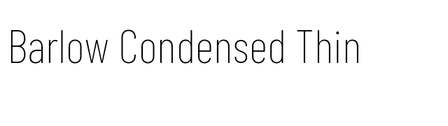 Barlow Condensed Thin font preview