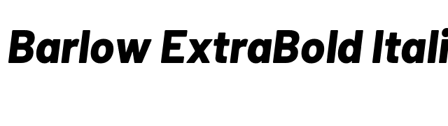 Barlow ExtraBold Italic font preview