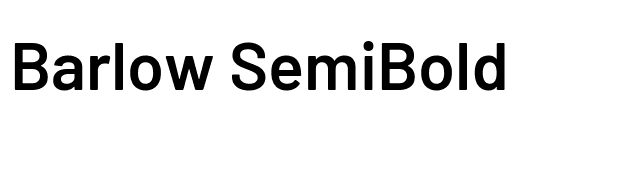 Barlow SemiBold font preview