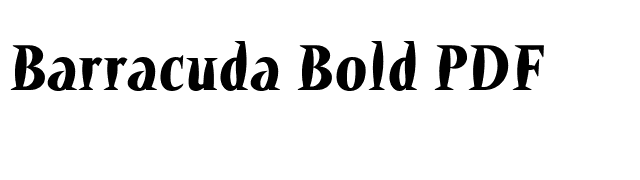 Barracuda Bold PDF font preview