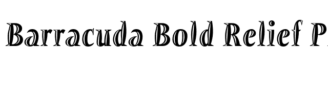 Barracuda Bold Relief PDF font preview