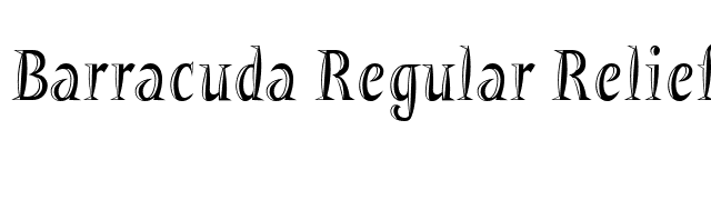 Barracuda Regular Relief PDF font preview