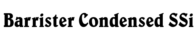 Barrister Condensed SSi Condensed font preview