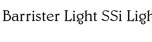 Barrister Light SSi Light font preview