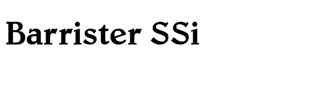 Barrister SSi font preview