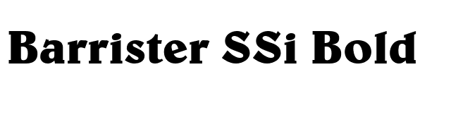 Barrister SSi Bold font preview