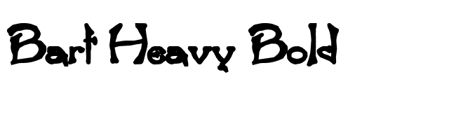 Bart Heavy Bold font preview