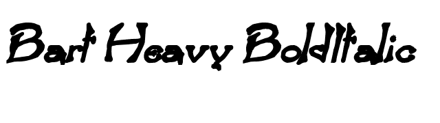 Bart Heavy BoldItalic font preview