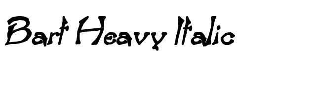 Bart Heavy Italic font preview