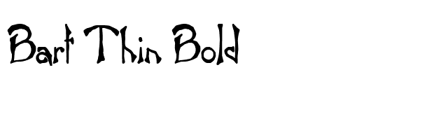 Bart Thin Bold font preview