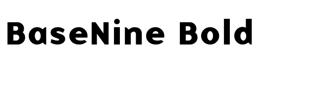 BaseNine Bold font preview