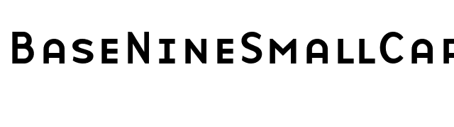 BaseNineSmallCaps Regular font preview