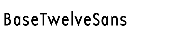 BaseTwelveSans font preview