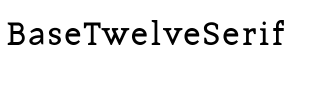 BaseTwelveSerif font preview