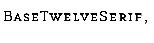 BaseTwelveSerif, SmallCaps Bold font preview