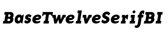 BaseTwelveSerifBI font preview