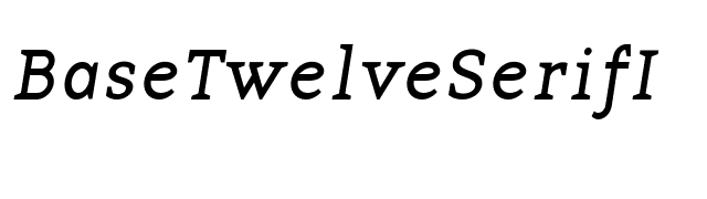 BaseTwelveSerifI font preview