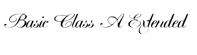 Basic Class A Extended font preview