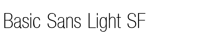 Basic Sans Light SF font preview