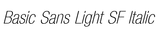 Basic Sans Light SF Italic font preview