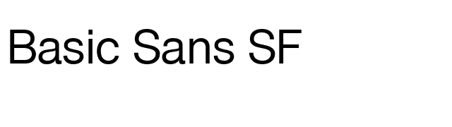 Basic Sans SF font preview