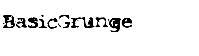 BasicGrunge font preview