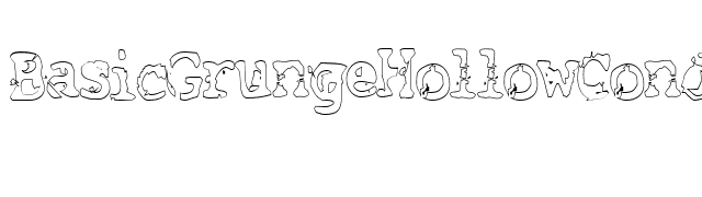 BasicGrungeHollowCond font preview