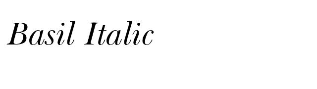 Basil Italic font preview