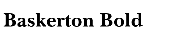 Baskerton Bold font preview