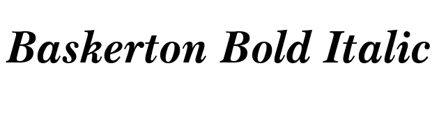 Baskerton Bold Italic font preview