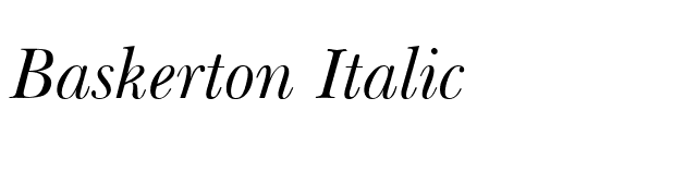 Baskerton Italic font preview