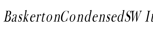 BaskertonCondensedSW Italic font preview