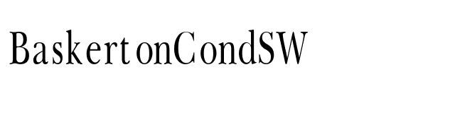 BaskertonCondSW font preview