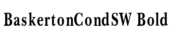 BaskertonCondSW Bold font preview