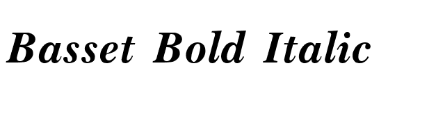 Basset Bold Italic font preview