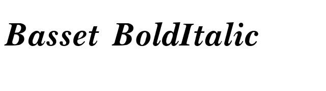 Basset BoldItalic font preview