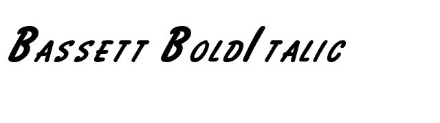 Bassett BoldItalic font preview