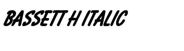 Bassett H Italic font preview