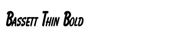 Bassett Thin Bold font preview