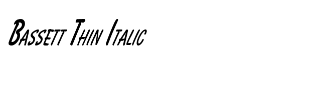 Bassett Thin Italic font preview