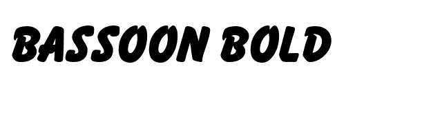 Bassoon Bold font preview