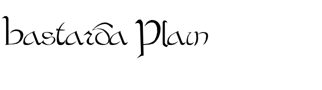 Bastarda Plain font preview