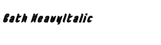 Bath HeavyItalic font preview