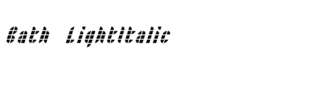 Bath LightItalic font preview