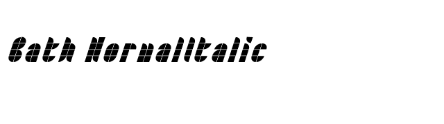 Bath NormalItalic font preview